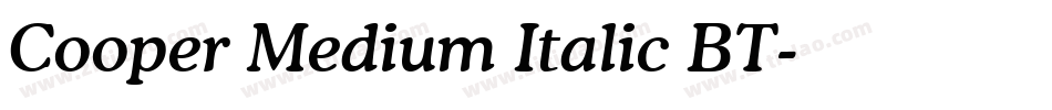 Cooper Medium Italic BT字体转换